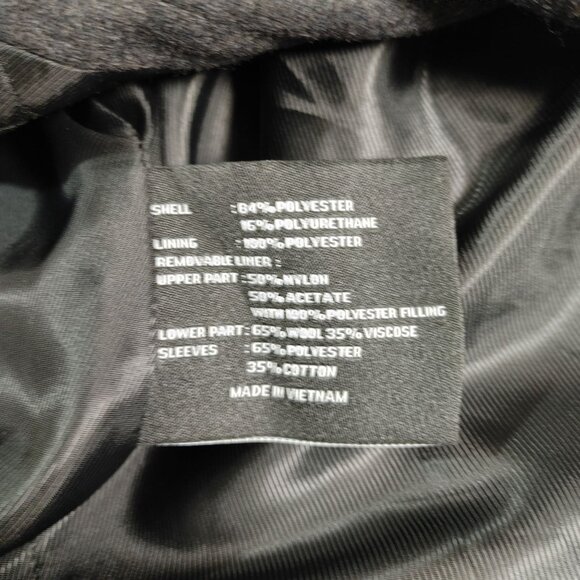 Calvin Klein Rain Jacket Overcoat Size 48R Mens Button Up Black Removable Liner - Picture 4 of 14